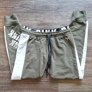 Pink Victorias Secret Green Sweats Size Small